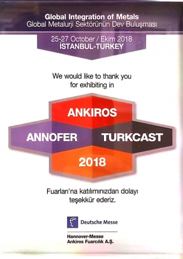 تقدیر نامه نمایشگاه آنکیروس ترکیه 